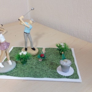 Holzaufsteller & Geldgeschenk Hobby Golf