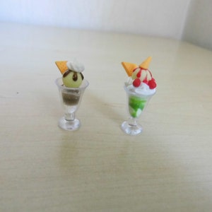 Miniature food - sundae - decoration in the dollhouse or for handicrafts for the fairy garden