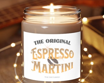Espresso Martini Candle Gift for Coffee Lover Sweet Scented Coffee Candle Gift for Mom Boss Gift, 9oz