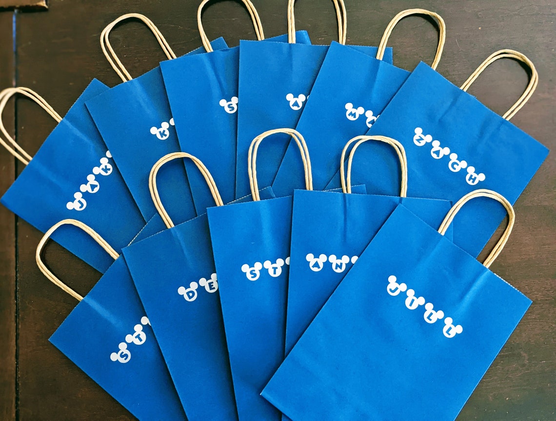 Set of 10 Wedding Disney Gift Bags Party Favor Bags Wedding Etsy