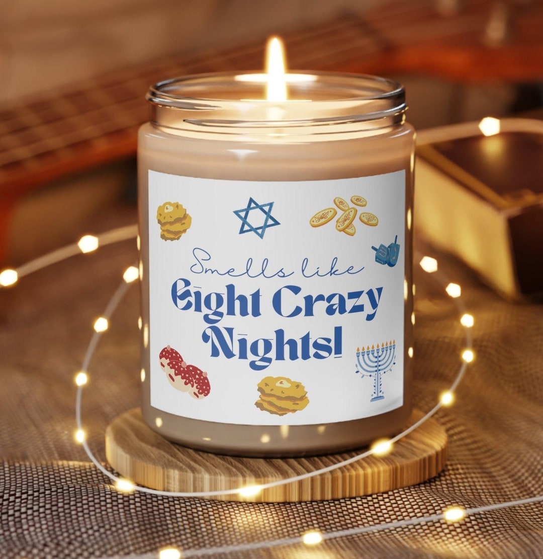 Hanukkah Scented Candle, Smells Like Eight Crazy Nights, Hanukkah Gift, Chanukah Gifts, Hanukkah