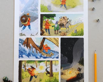 The Journey Comic Poster, A3 Print