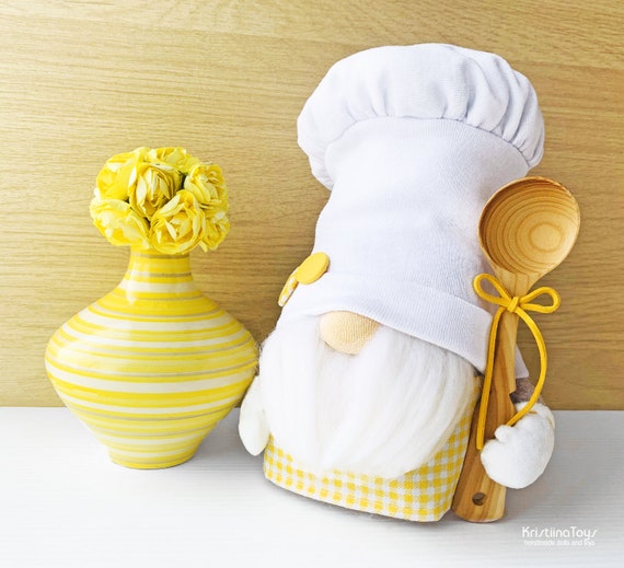 Chef gnome Kitchen gnome Kitchen decor Gnome cook Nisse Tomte Etsy
