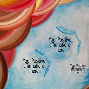 Tableau d’affirmations positives peintes personnalisées
