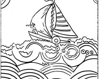 Ship Coloring Page for kids
