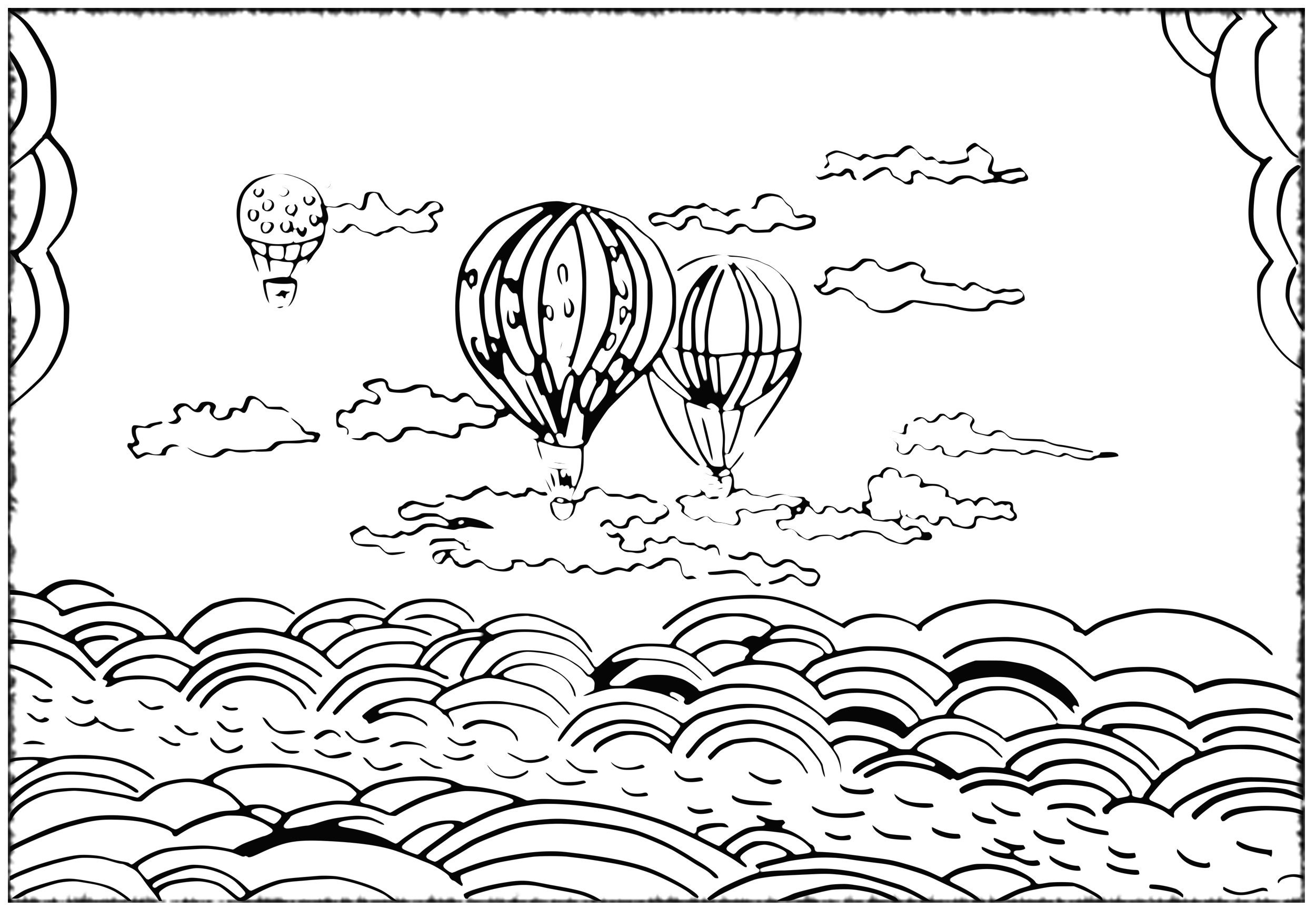 Coloring Pages For Kids Balloons