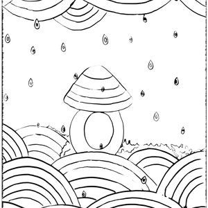 Mushroom Coloring Page for kids