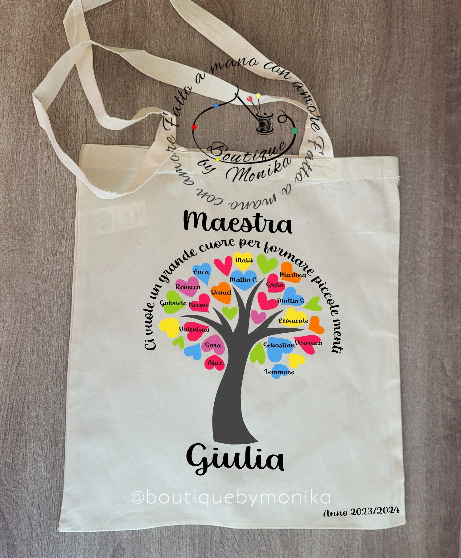 Borsa "L'insegnante Ti Prende Per Mano…" – Idea Regalo Maestra – STAMPA QUI - Foto 7