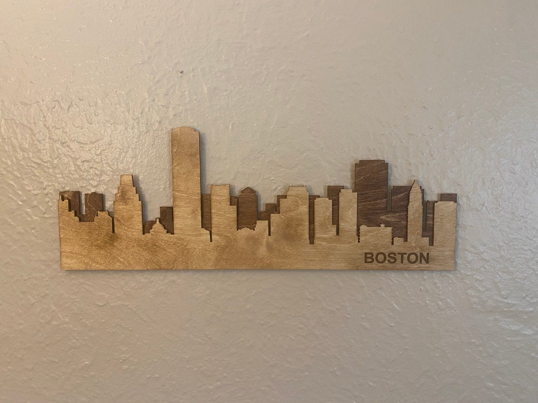 Boston Skyline Sign, Boston City Sign, Boston Art, Boston Wall Décor