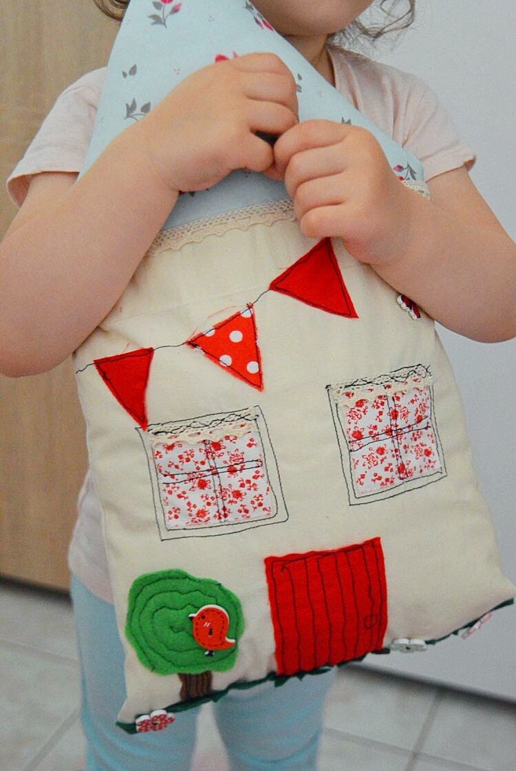 House Shaped Pillow Cute Cottage Cushion Pillow Nursery Decor Etsy