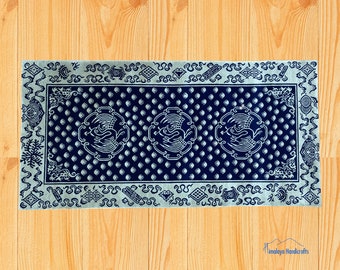 Blue Phoenix Contemporary Hand knotted Designer Tibetan Rugs - 100% Tibetan Wool - Handmade in Nepal