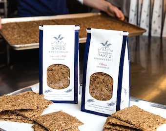 Homemade Knekkebrod: Easy Heart Healthy Breakfast Food • Flavorful Filling Sugar Wheat Dairy Free Crispbread Flatbread Rosemary Cookies 2pck