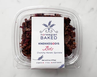 KnekkeGodis Bits • Granola with a Norwegian twist • Crunchy Nordic Sprinkle • Gourmet Snack •  Delicious Yogurt, Ice Cream Trail Mix Topper