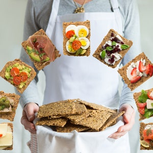 Organic Energy Snack Crackers for Work • Heart Healthy Mediterranean Diet • Fresh Baked Ready To Eat • Filling Sugar Free Treats for Evening
