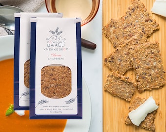 Popular Healthy Kosher Snack • Diabetic Friendly Filling Snacking Crackers •Small Batch Sugar and Wheat Free Heart Healthy Seed Rye Crackers