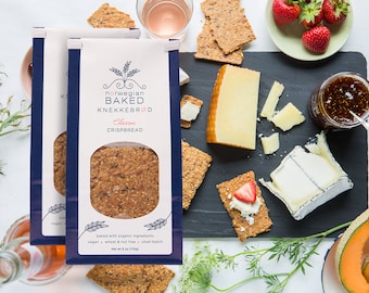 Scandinavian Summer Picnic • Gourmet Organic Knekkebrod Food Lover Birthday Gift • Koselig Nordic Baked Goods Hygge • Delicious Handbaked