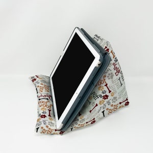 Dog Lover Pillow, Dog Lover Decor, Dog Pillow, Book Lover Gift, Reading Pillow, Tablet Pillow, Tablet Stand, Book Stand, Tablet Accessories