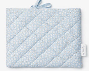 Quilted Cotton Kindle Sleeve, Padded Book Protector, E-Reader Case