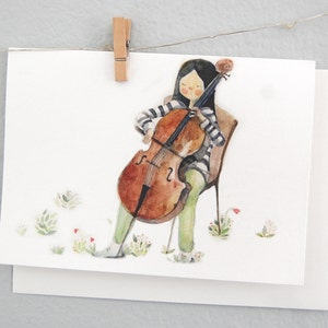 watercolor painting handmade folder card