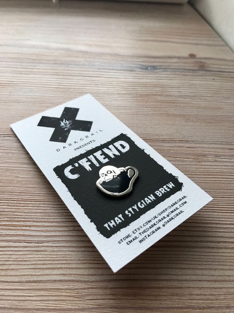 C'Fiend 20mm Black & Nickel Hard Enamel Pin. | Etsy