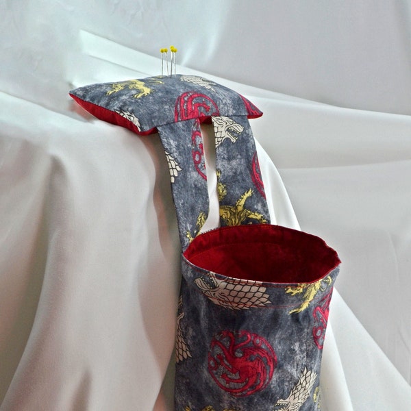 Game of Thrones - Pincushion with Thread Catcher, Scrap Caddy