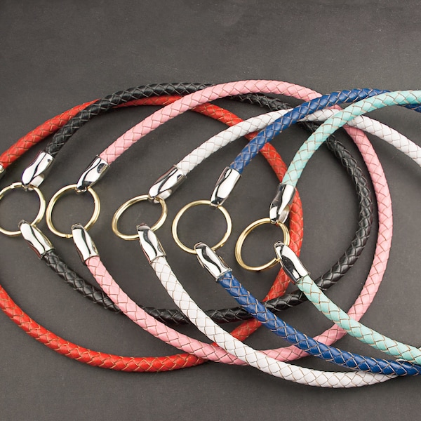 Windhund-Haushalsband/Halsband. Geflochtenes Bolo-Leder für Windhunde, Whippets und alle Hundetypen. Leicht. Reinschlüpfen, coole Farben. Jede Größe