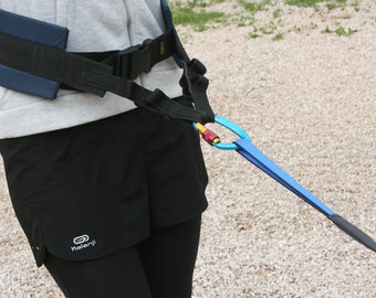 CINTURÓN DE PASEO PARA PERROS de lujo con Carabina. ¡Paseo de perros manos libres!