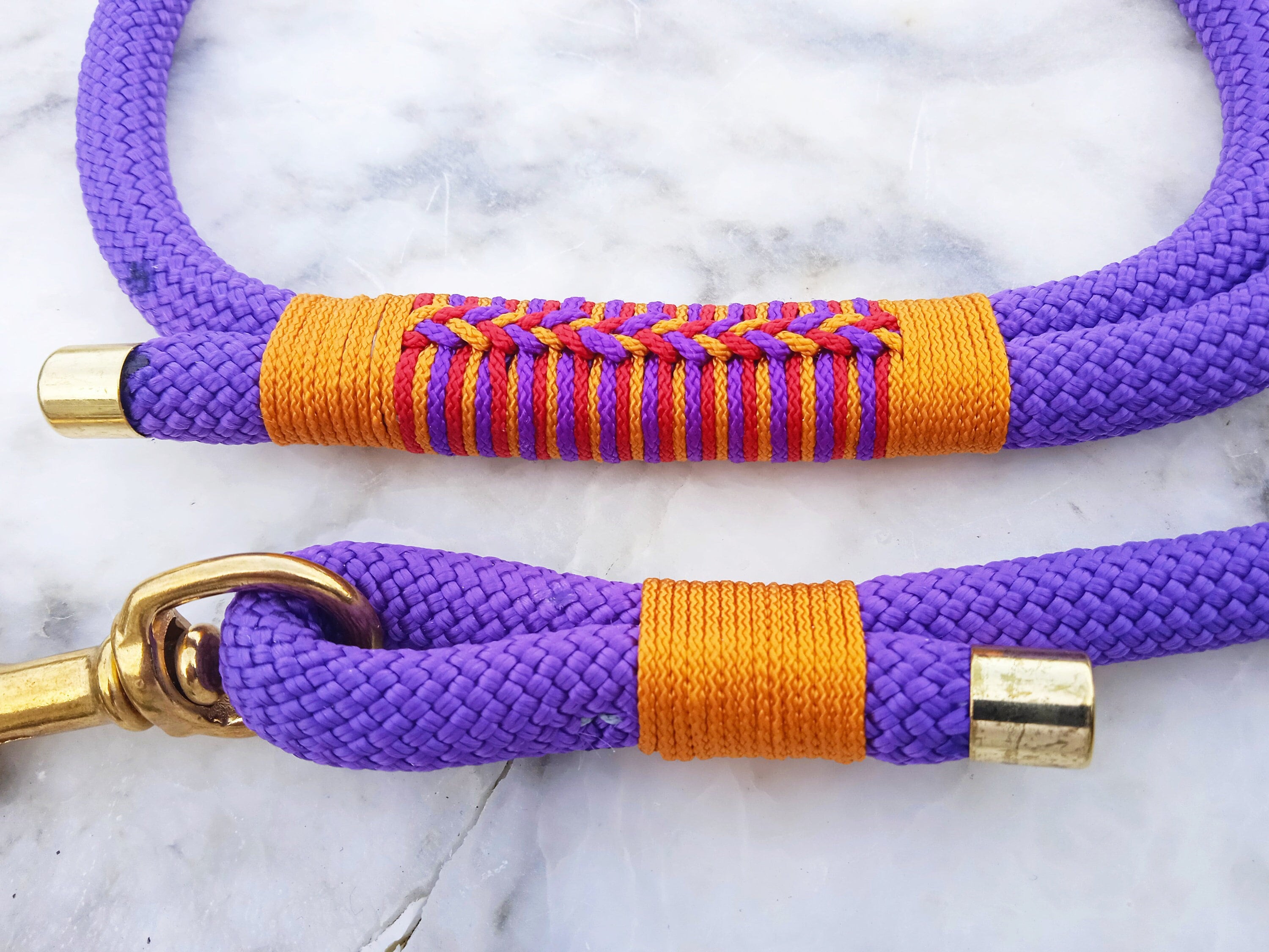 Paracord Rope Strong Dog Leash. Premium Quality .PURPLE. 10mm Ppm