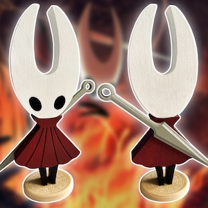 Wooden Hornet Figurine Silk Song Hollow Knight (2.5”x7”)