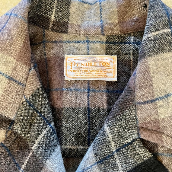 1950s vintage wool plaid Pendleton 49er shirt jac… - image 7