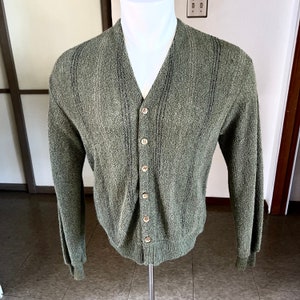 1960s vintage Brentwood Gene Littler pure alpaca golf cardigan S/M