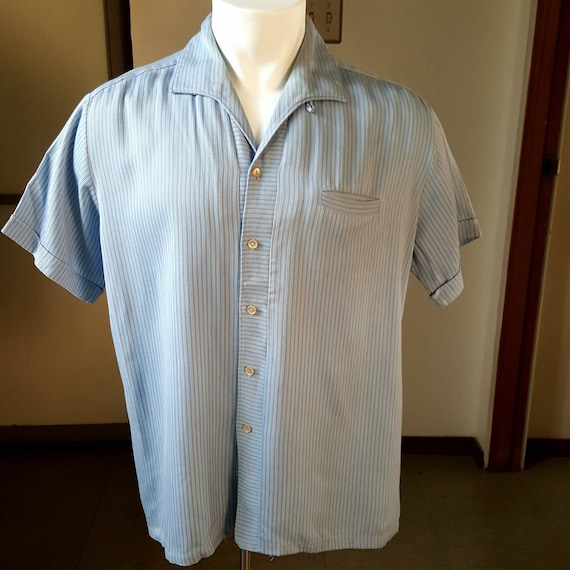 1950s Or 60s Vintage Mr Jack Loop Collar Striped S