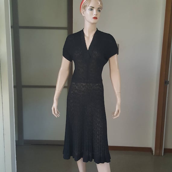 1940s vintage Kimberly sheer knit dress