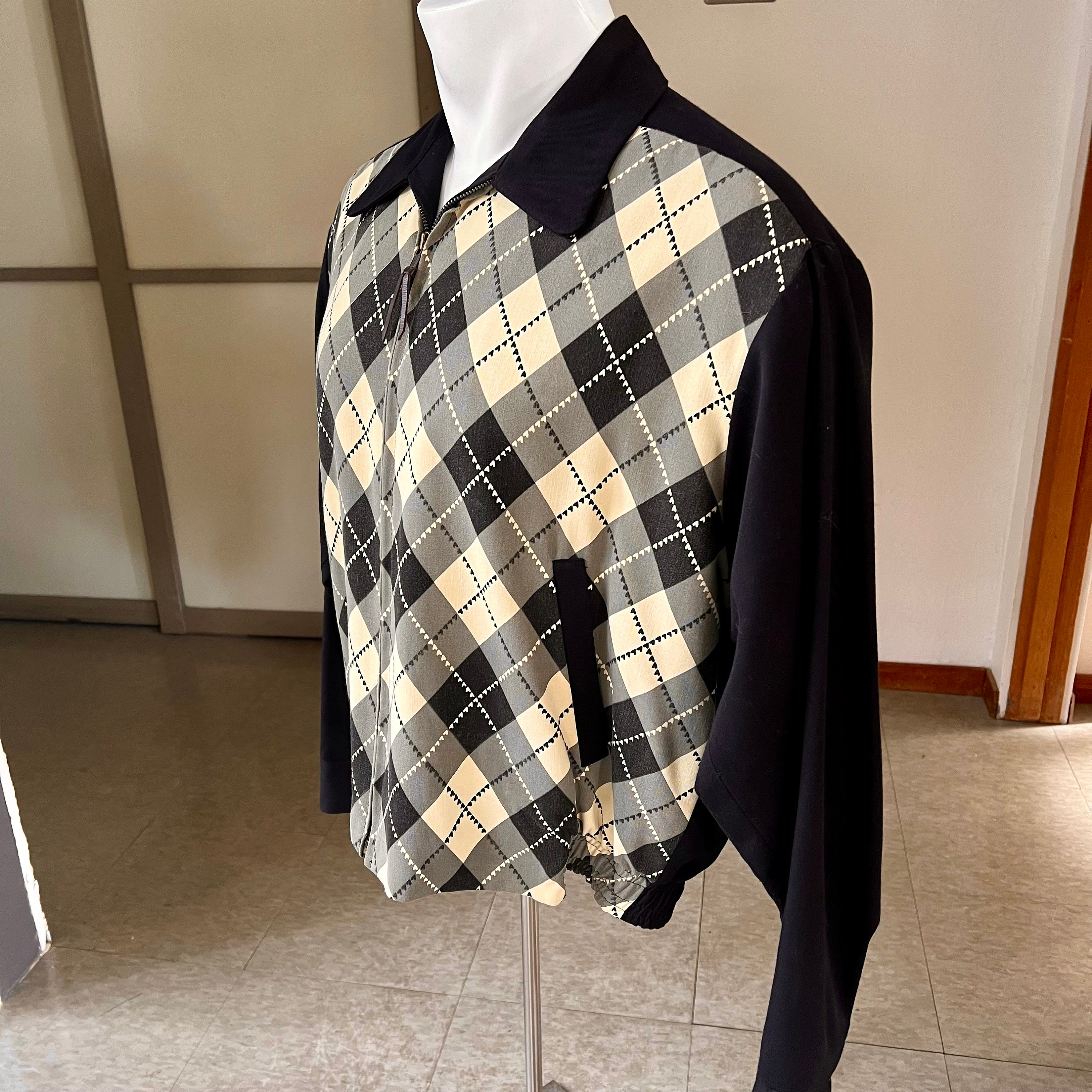1950s Style Argyle Ricky Jacket by Geronimo Brand Clothing L-XL - Etsy 