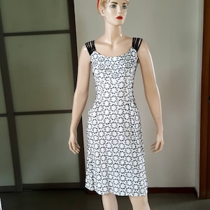 1950s vintage sheath dress with velvet spaghetti straps and rhinestone bodice 28W