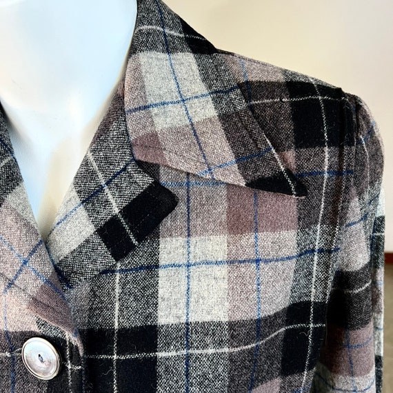 1950s vintage wool plaid Pendleton 49er shirt jac… - image 3