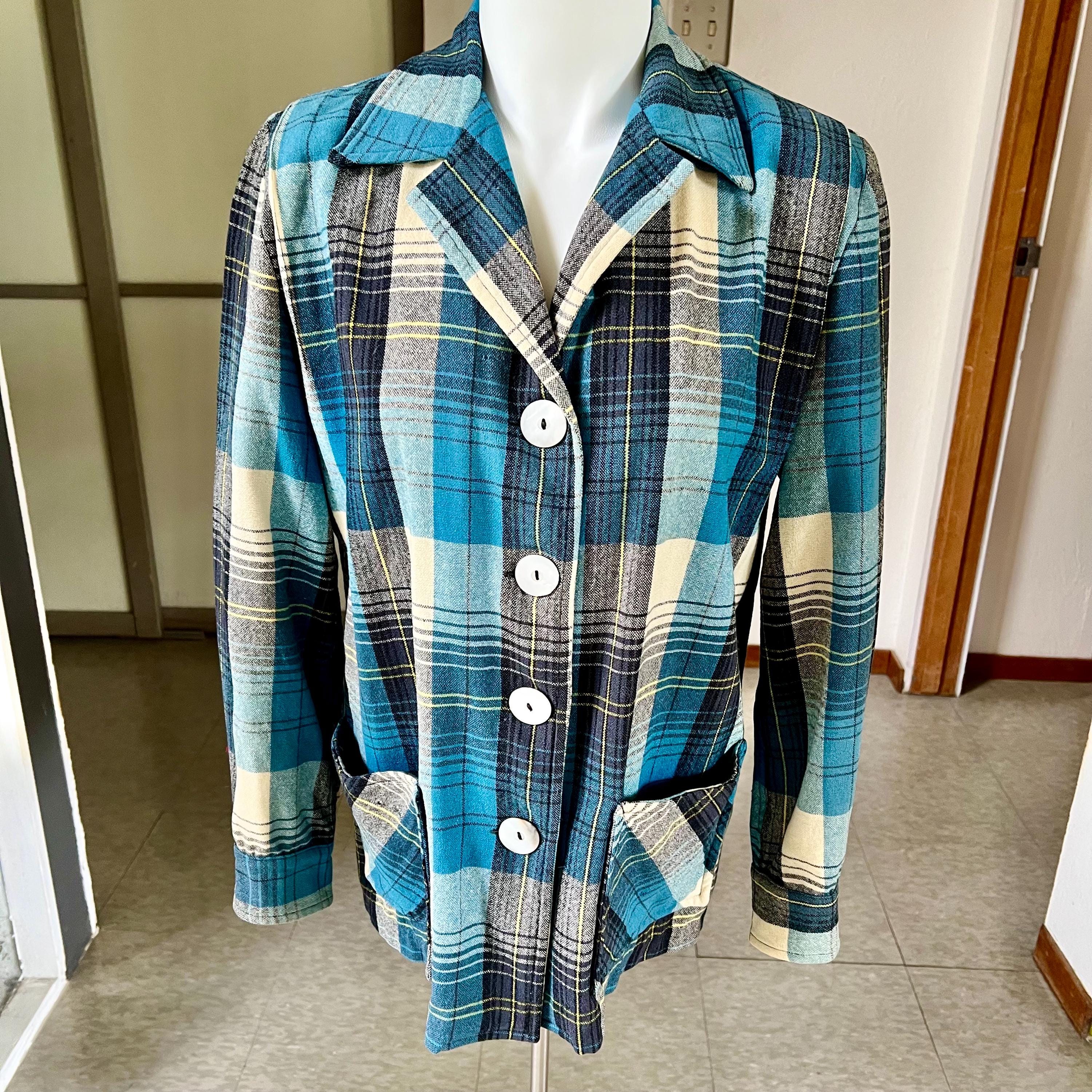 50s60s ビンテージ ミネソタウーレン 黒白 ブロックチェック ウールJKT