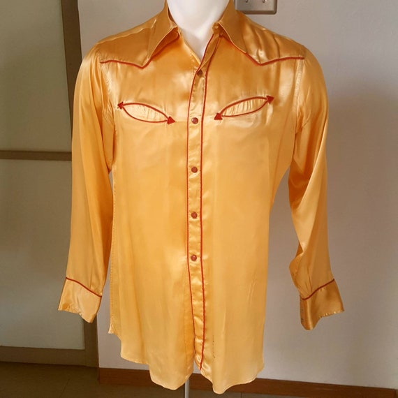 1940s or 50s Vintage Satin Prior Brand Western Cow