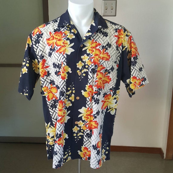 Hawaiian Surf orchid border print Hawaiian shirt X