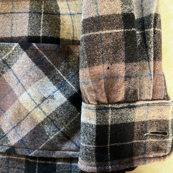 1950s vintage wool plaid Pendleton 49er shirt jac… - image 10