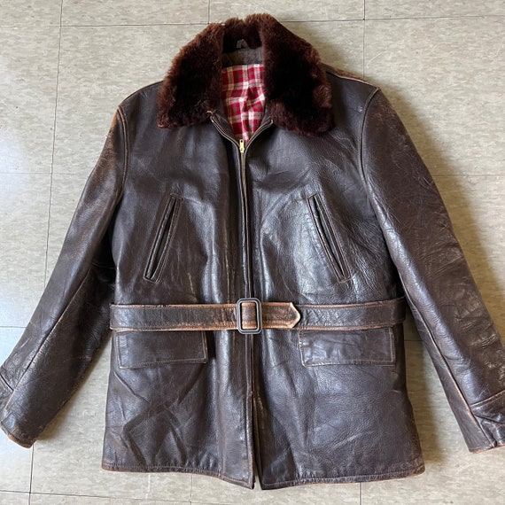 1940s Vintage Sears Hercules Outerwear Belted Heavyweight