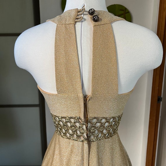 2000'S gold lurex party dress