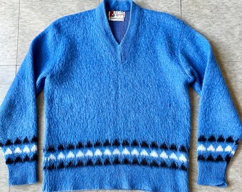 トップス 60s Revere Sports wear sweater knit 1950s or 60s Vintage Revere Sportswear Mohair Blend Sweater L