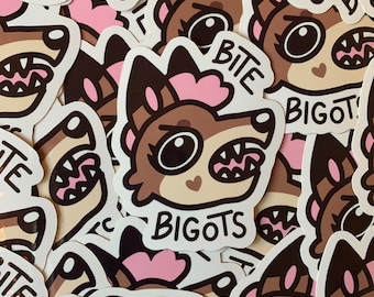 Bite Bigots Vinyl Sticker