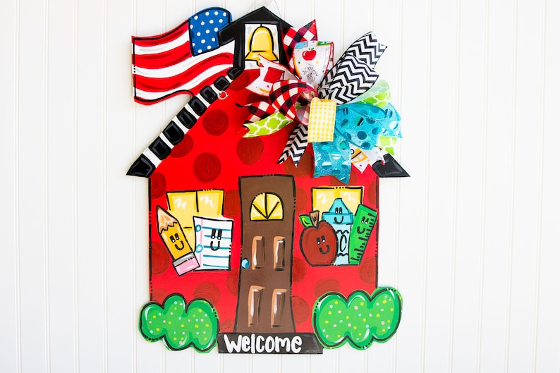 Back To School Door Hanger Teacher Gift Schoolroom Decor Etsy