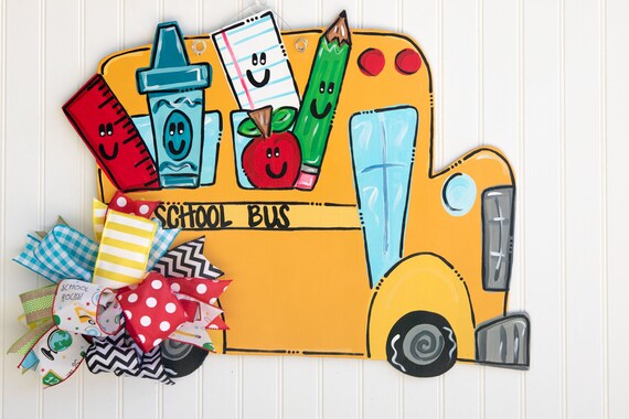 Back To School Door Hanger Teacher Gift Schoolroom Decor Etsy