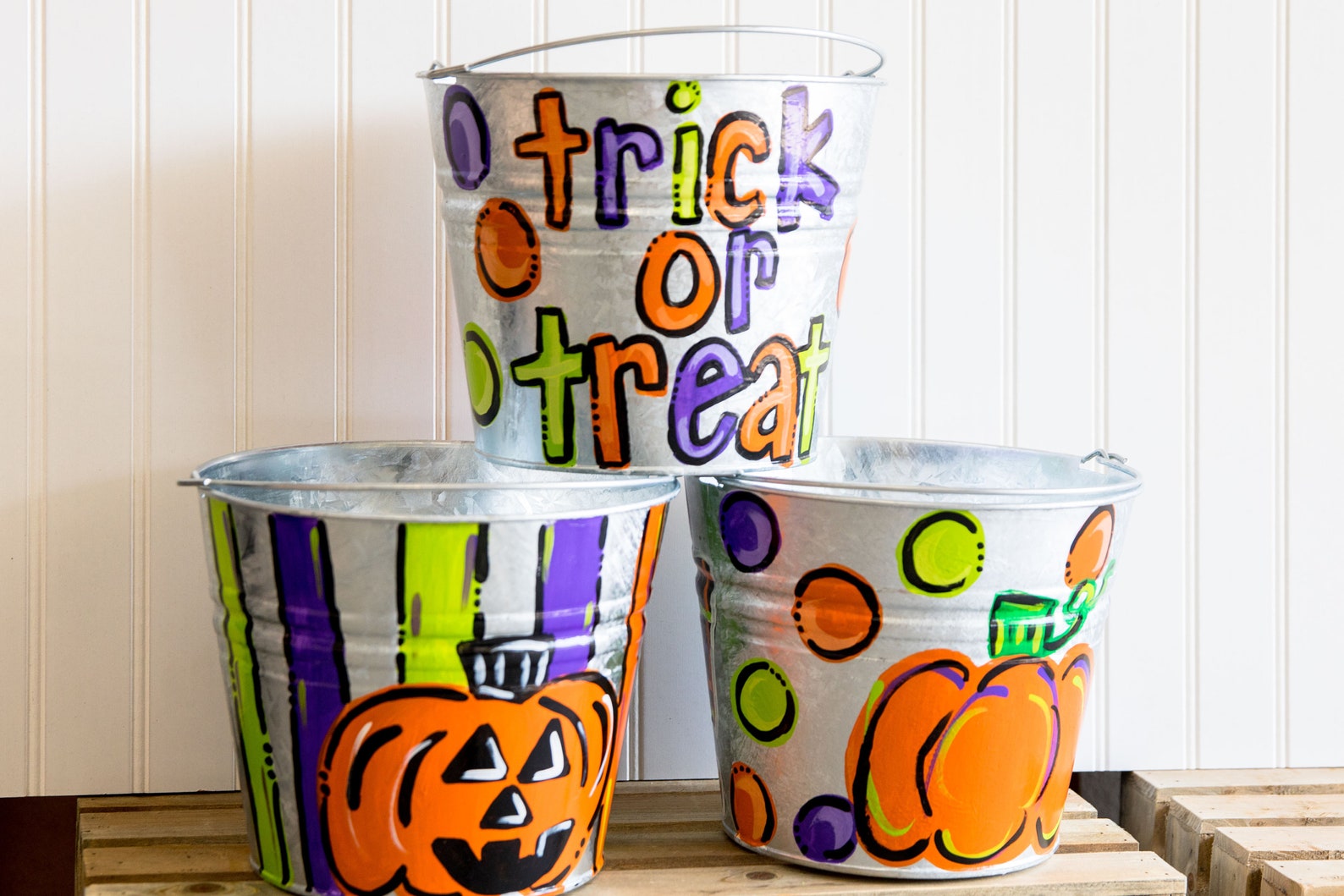 Personalized Trick or Treat Bucket Trick or Treat Bucket Etsy