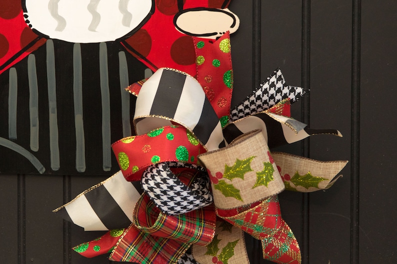 Winter door Hanger Nutcracker front door hanger Christmas front door decor Christmas door hanger