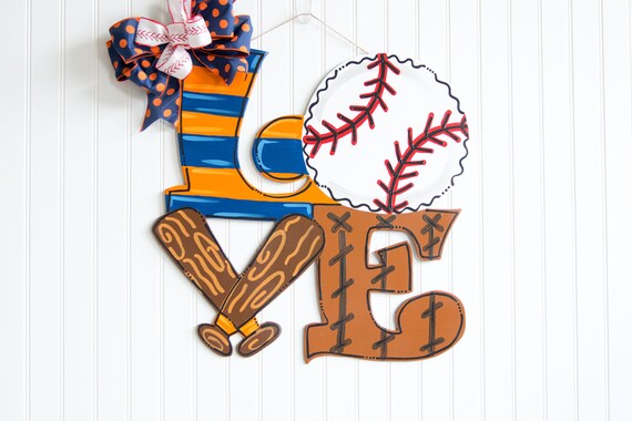 Baseball Door Hanger Softball Door Hanger Love Door Hanger Sports Door Hanger Summer Door Hanger Spring Door Hanger Front Door Decor