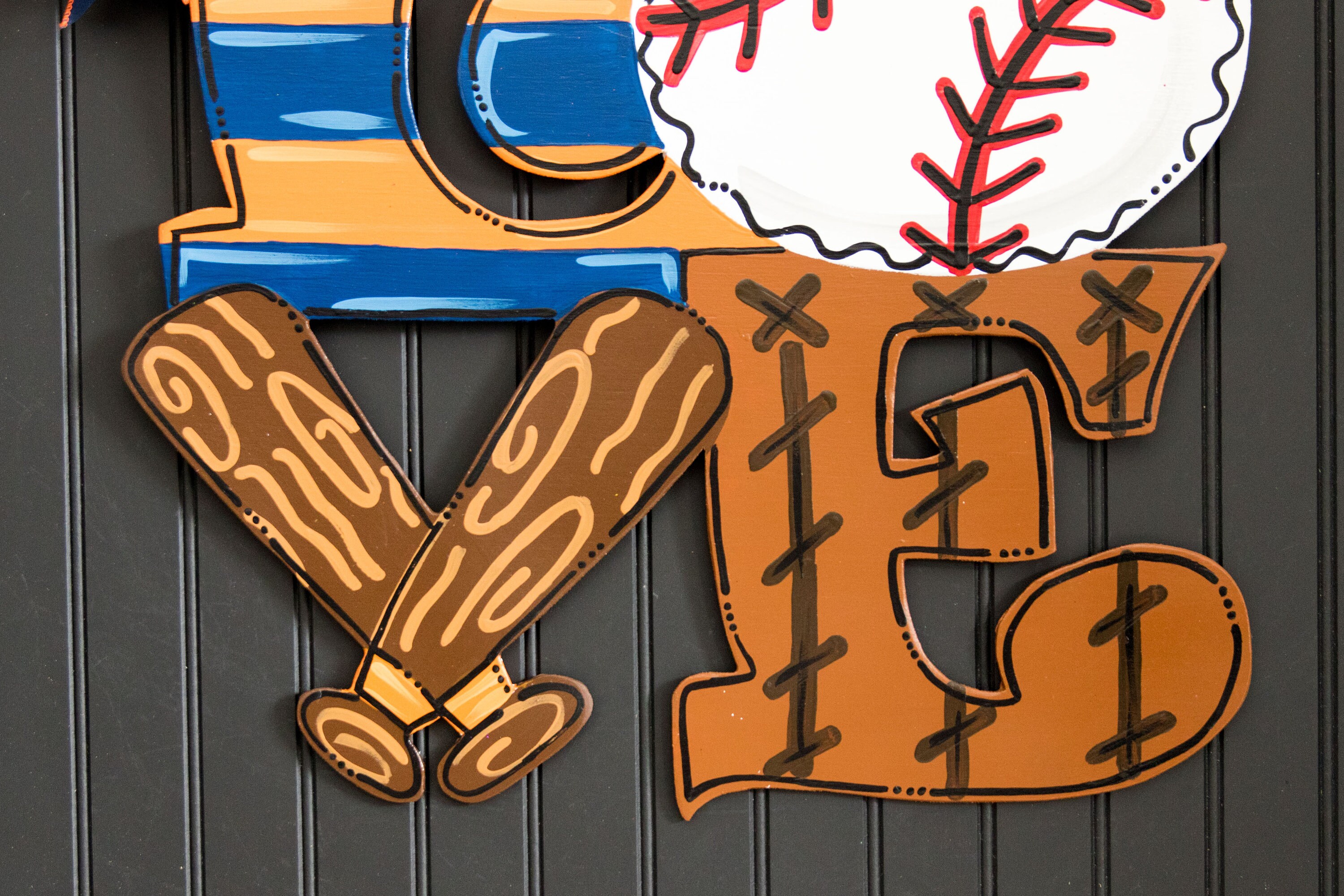 Baseball Door Hanger Softball Door Hanger Love Door Hanger Etsy